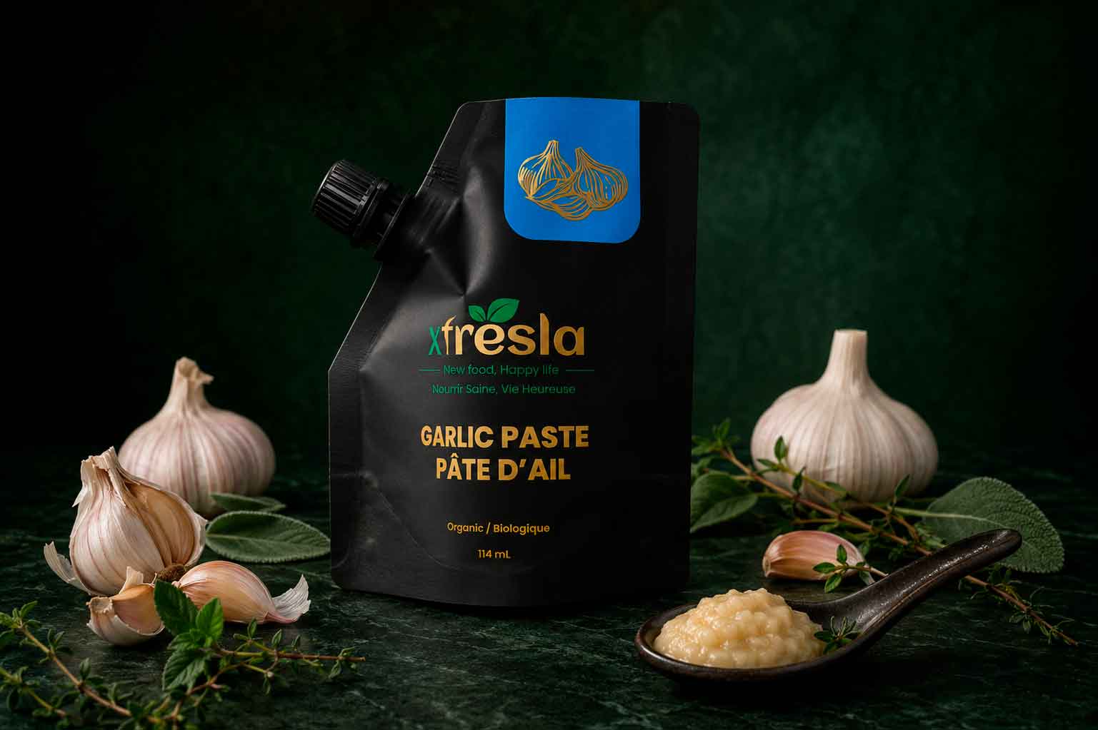 Pasta orgánica de ajo de Junín